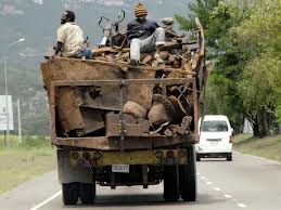 Truck laden with scrap metal