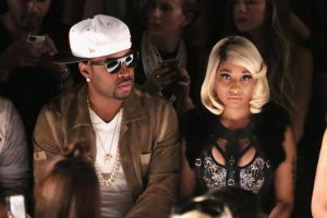 Safaree Samuels, left, and Nicki Minaj attend the Herve Leger By Max Azria fashion show in September 2013.