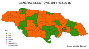 Jamaica's electoral map