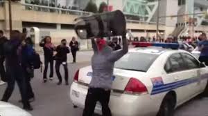 Freddy Gray Protest Erupts In Chaos As Baltimore Police Cars Get Smashed