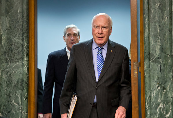 Senator Patrick J. Leahy, foreground left, was author of the law. Credit J. Scott Applewhite/Associated Press