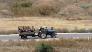 A family evacuating their home, near al-Malih, northern Jordan Valley. Photo