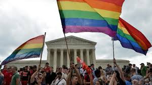 Celebration outside the Supreme Court