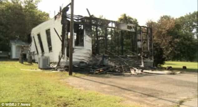 Arson? Pictured is the Fruitland Presbyterian Church in Gibson County, Tennessee, which caught fire on Wednesday Read more: http://www.dailymail.co.uk/news/article-3142817/String-suspected-arson-attacks-SIX-black-churches-stretching-Georgia-Ohio-burned-single-week