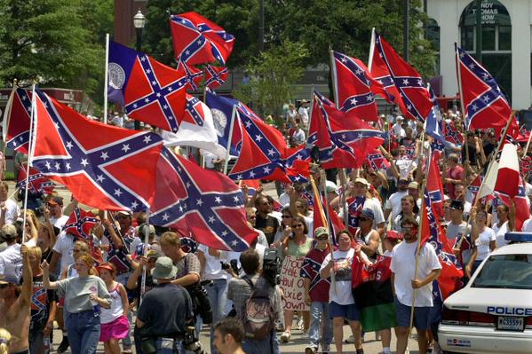 Every single Racist knows the Confederate flag has squat to do wit heritage and everything to do with ignorance and hatred. Even it was heritage it is ignorant hatred.