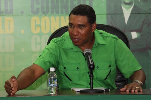 Opposition leader Andrew Holness....