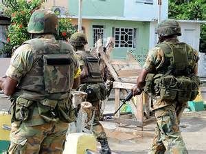 Jamaican soldiers in Tivoli Gardens in 2010..