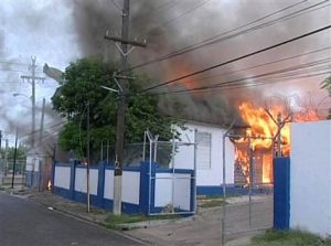 Hannah Town Police station burned 2010