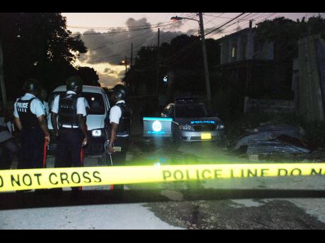 Police on a crime scene in Glendevon, St James.