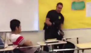 A still from a video of a police officer and a student at Spring Valley High School in Richland County, South Carolina.