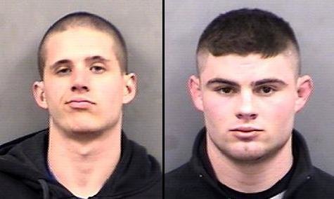 Tucker, left, and Fitzgerald, right, seen in their mugshots.