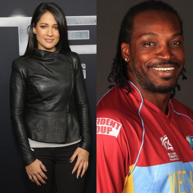Television reporter Mel McLaughlin and cricketer Chris Gayle...