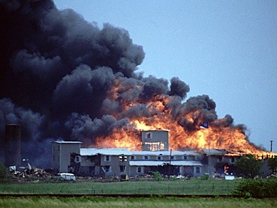 After a raid by the ATF, the Branch Davidian compound near Waco, Texas