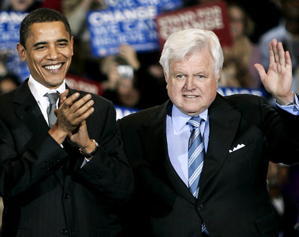 Barack Obama and Ted Kennedy