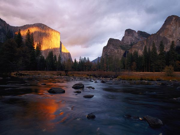 California's Yosemite Valley—with stunners such as El Capitan, at left, and the Merced River—inspired early European visitors to call for its protection.