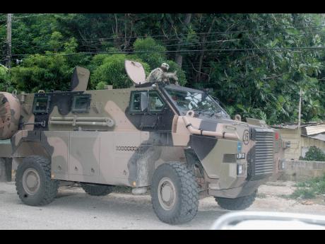 military vehicle in Glendevon, St James Gleaner photo...