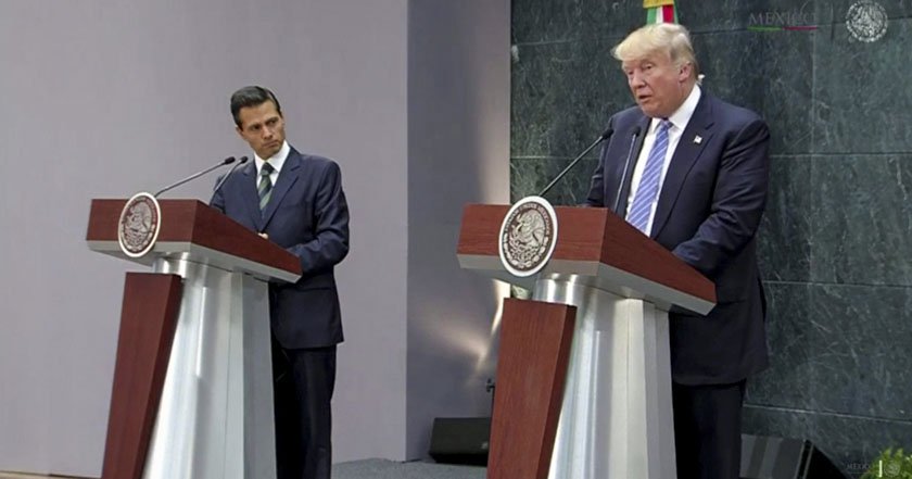 Trump in Mexico appearing presidential..