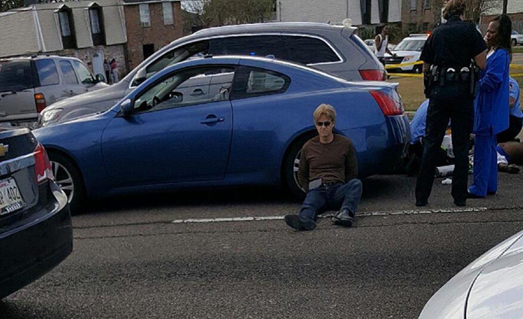 McKnight’s killer, Ronald Gasser (seated), is a free man after shooting and killing McKnight. (HANDOUT)